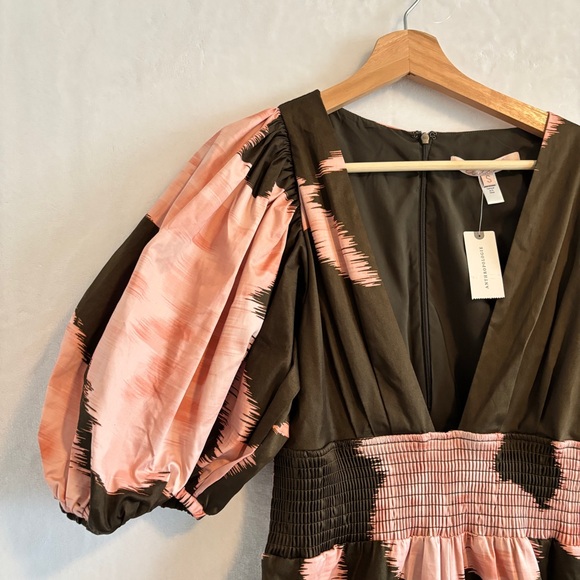 Hutch Pink Brown Jumpsuit Anthropologie size small NWT - Picture 3 of 13